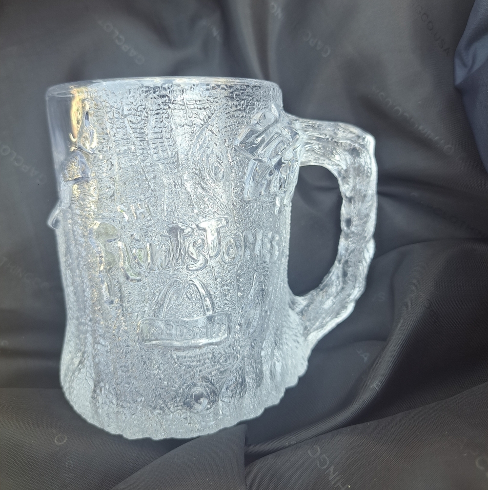 McDonald's The Flintstones Tree Glass Mug c1993 Collectible Glass. - Picture 1 of 6